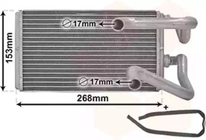 VAN WEZEL 32006259 -  Теплообменник, отопление салона